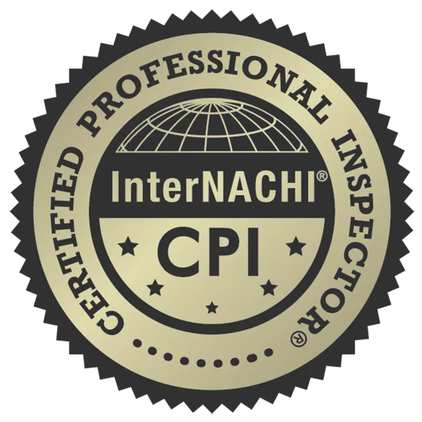 InterNACHI Certified Professional Inspector (CPI) logo, a gold seal with a globe and stars